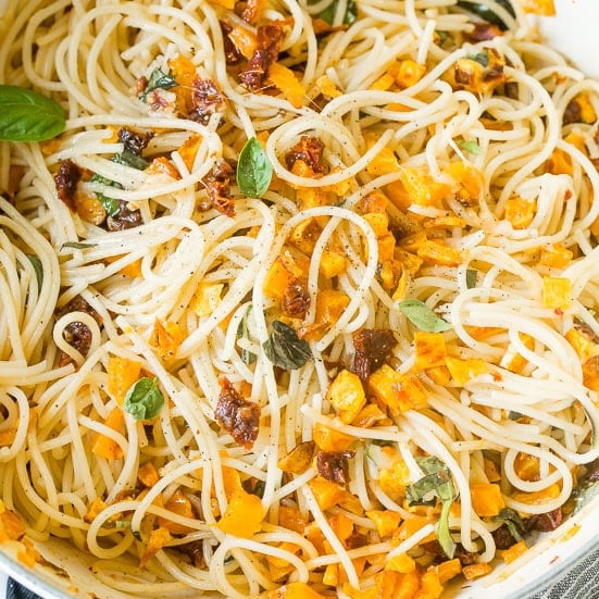 Vegetarian Roasted Butternut Squash Spaghetti