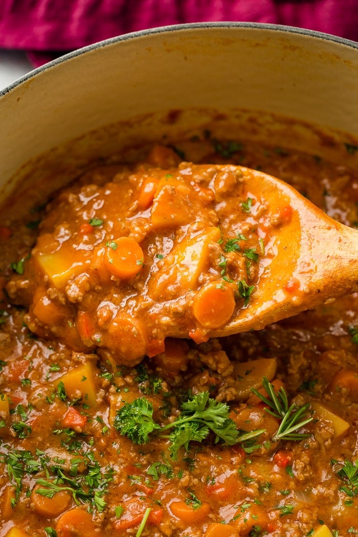Quick and Easy Ground Beef Stew Oh Sweet Basil