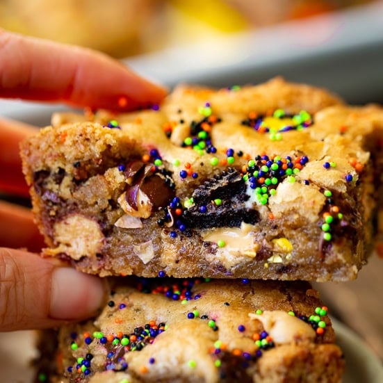 Halloween Peanut Butter Blondies