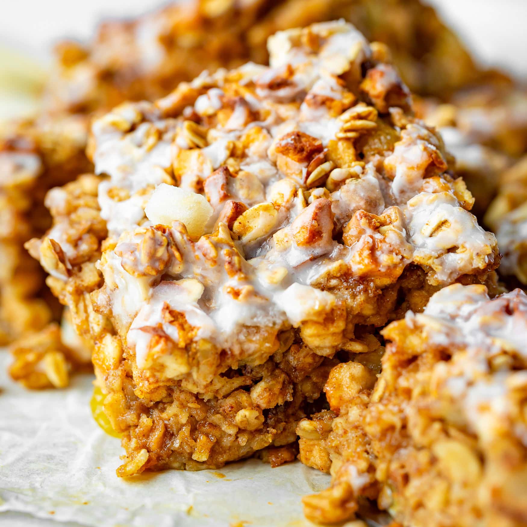 Healthy Apple Fritter Baked Oatmeal