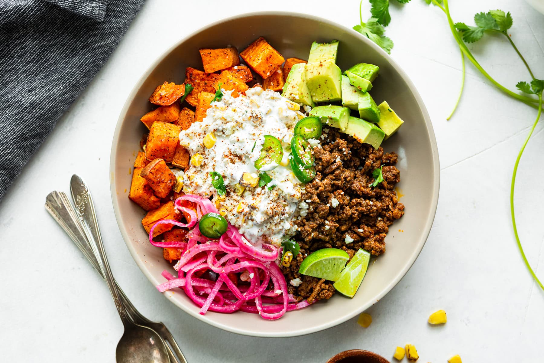 Street Corn Sweet Potato Bowl