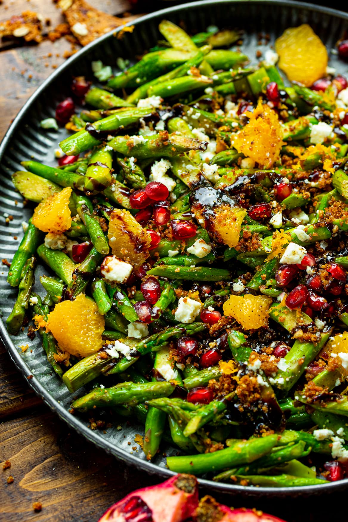 Holiday Pomegranate and Asparagus Salad