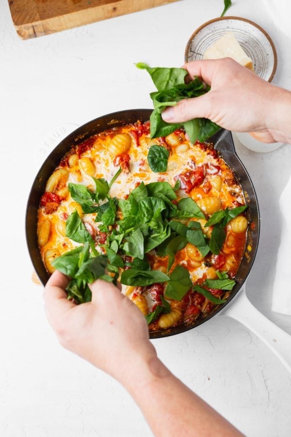 Creamy Sun Dried Tomato and Spinach Gnocchi Recipe Oh Sweet Basil