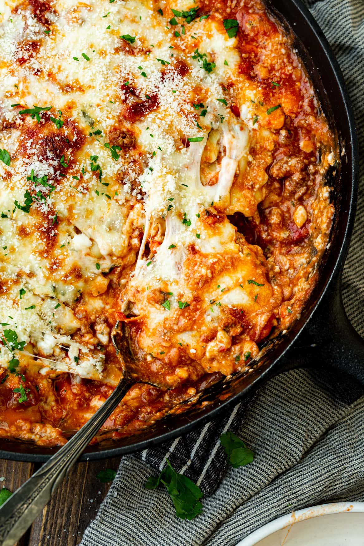 Quick and Easy Ravioli Skillet Lasagna [+Video]