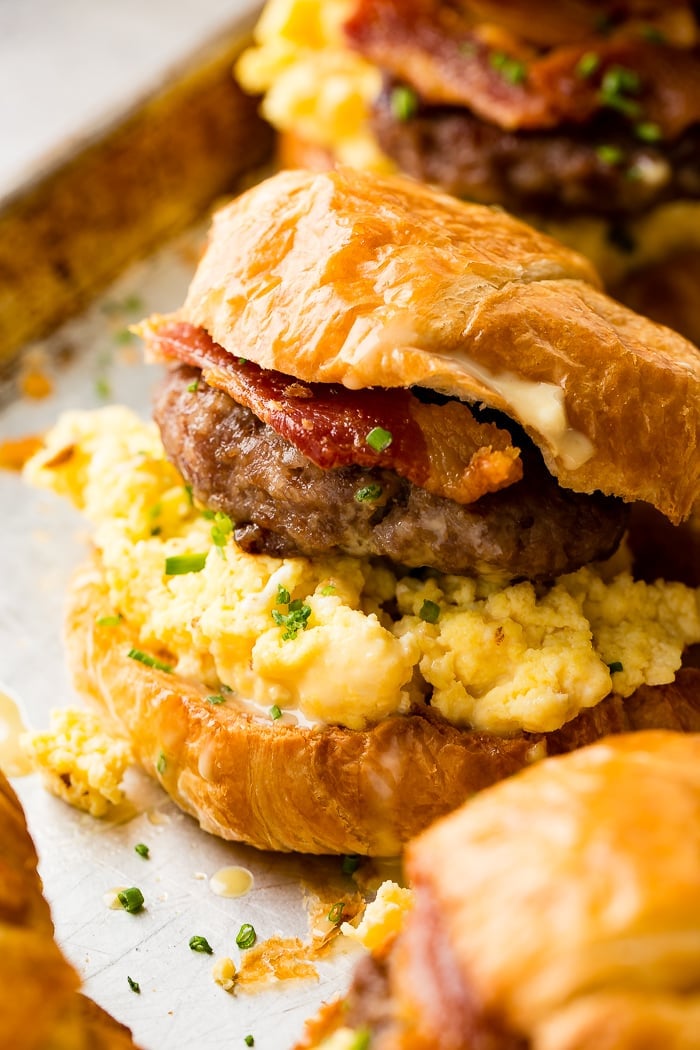 Killer Maple Mustard Croissant Breakfast Sandwiches [+ Video] Oh
