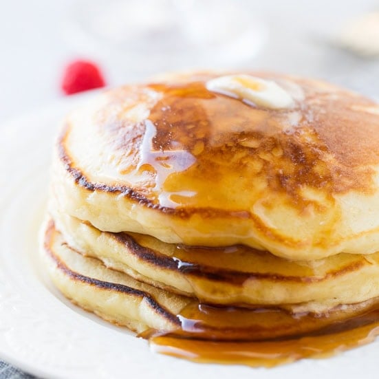 Banana Sour Cream Pancakes