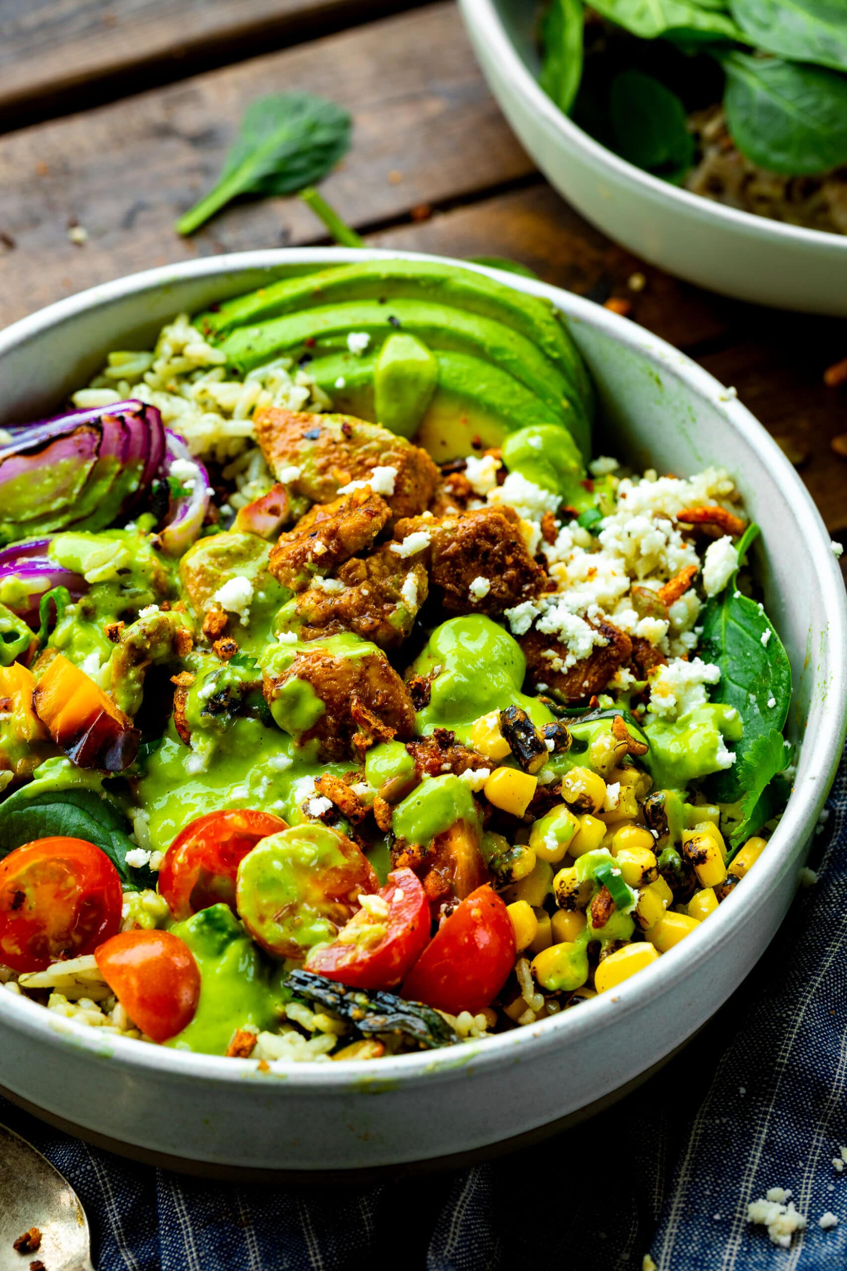 Mexican Chicken Burrito Bowl - Oh Sweet Basil