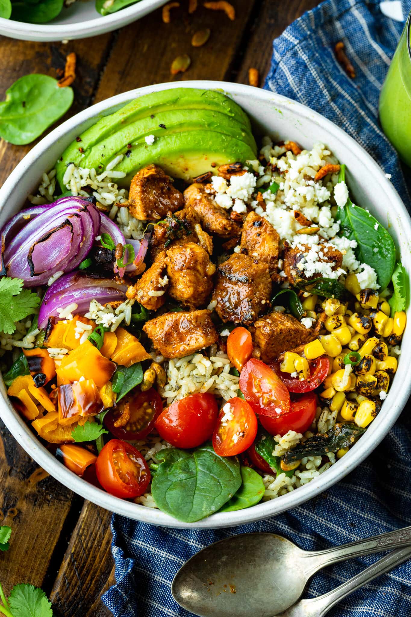 Mexican Chicken Burrito Bowl - Oh Sweet Basil