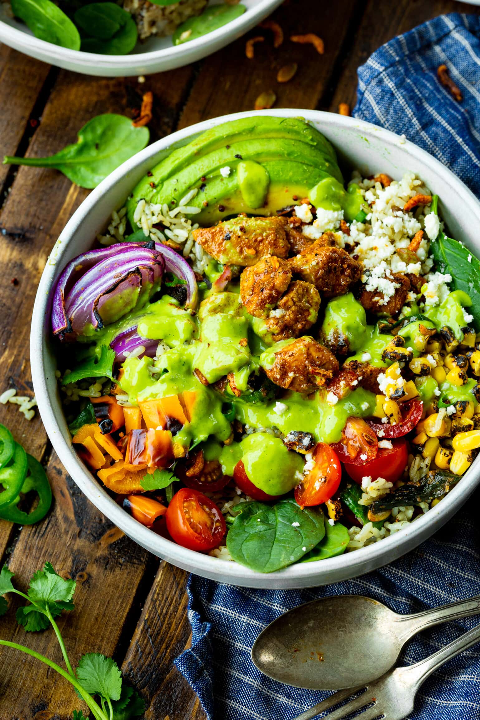 Mexican Chicken Burrito Bowl - Oh Sweet Basil