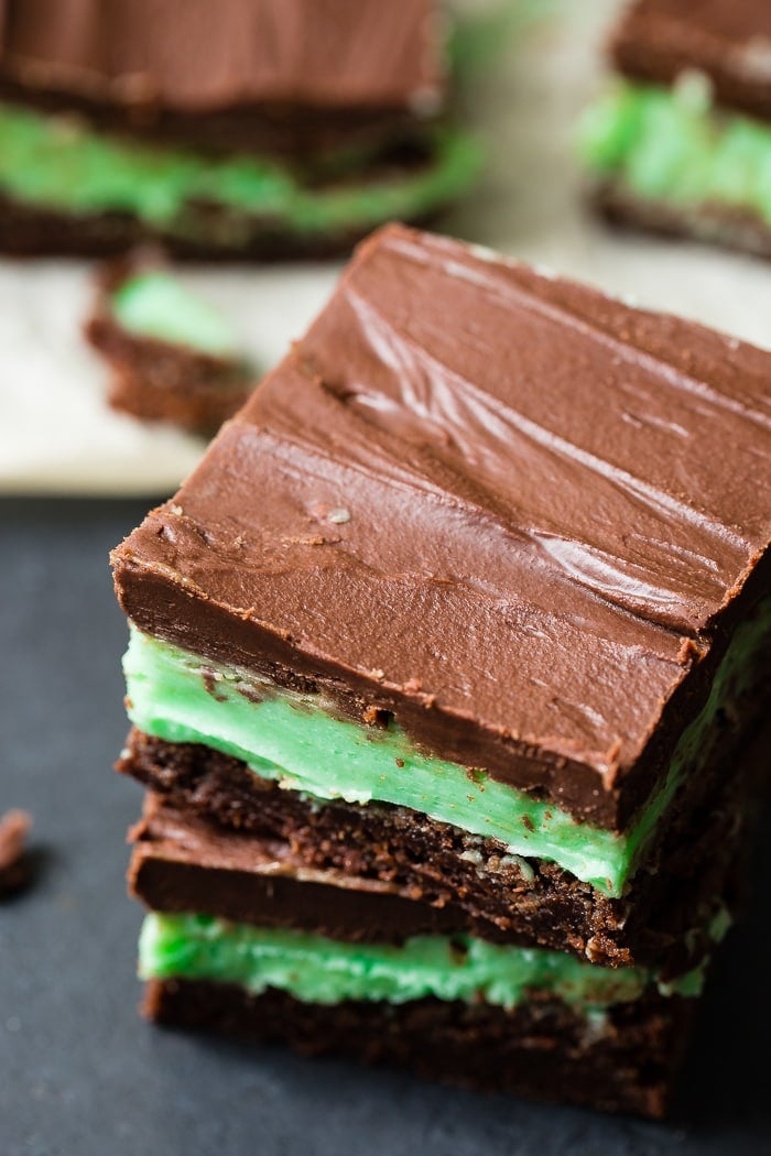 Copycat BYU Mint Brownies from Scratch Oh Sweet Basil