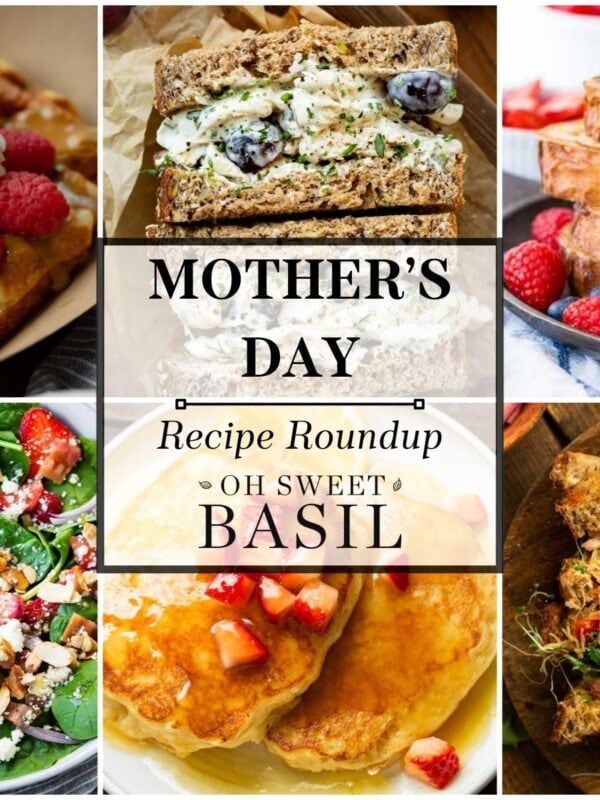 a collage of mother's day recipes