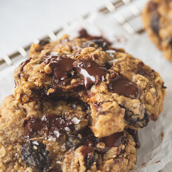 Dad's Oatmeal Chocolate Chip Cookies with Raisins