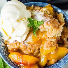 Old Fashioned Southern Peach Cobbler Recipe Oh Sweet Basil