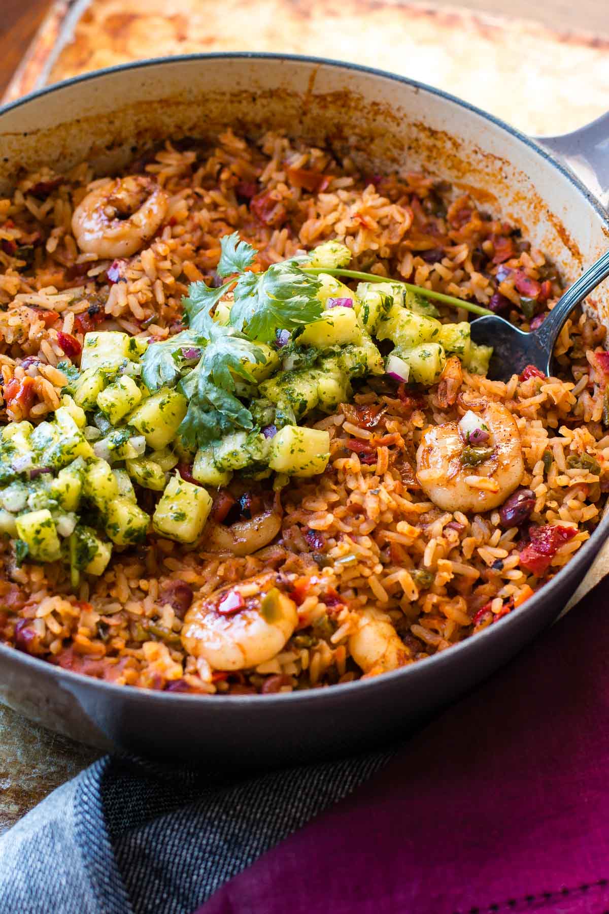 One Pot Sticky Honey Lime Shrimp