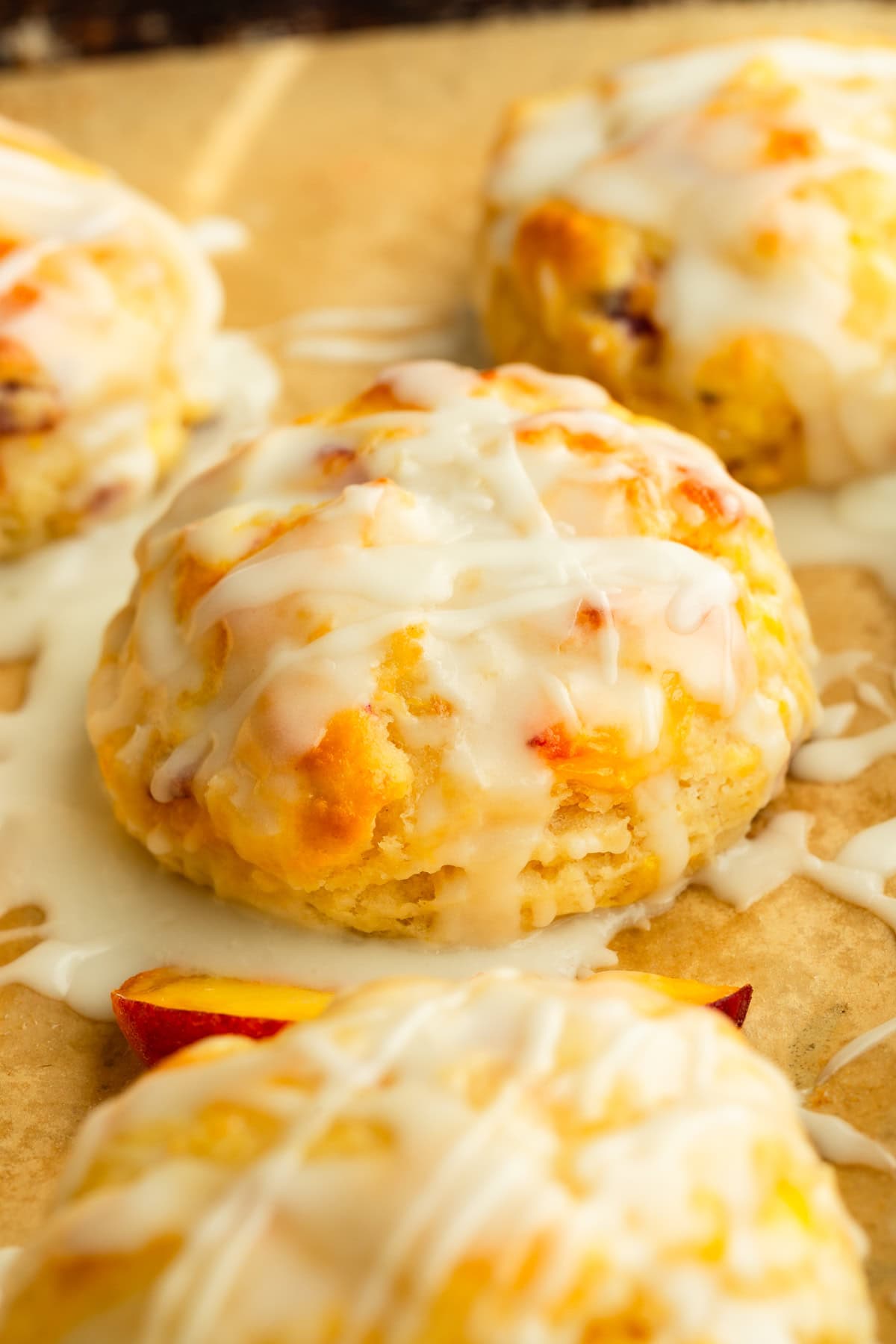 Summer Buttermilk Peach Biscuits