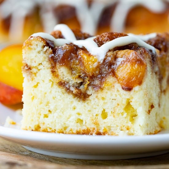 Sour Cream Peach Coffee Cake