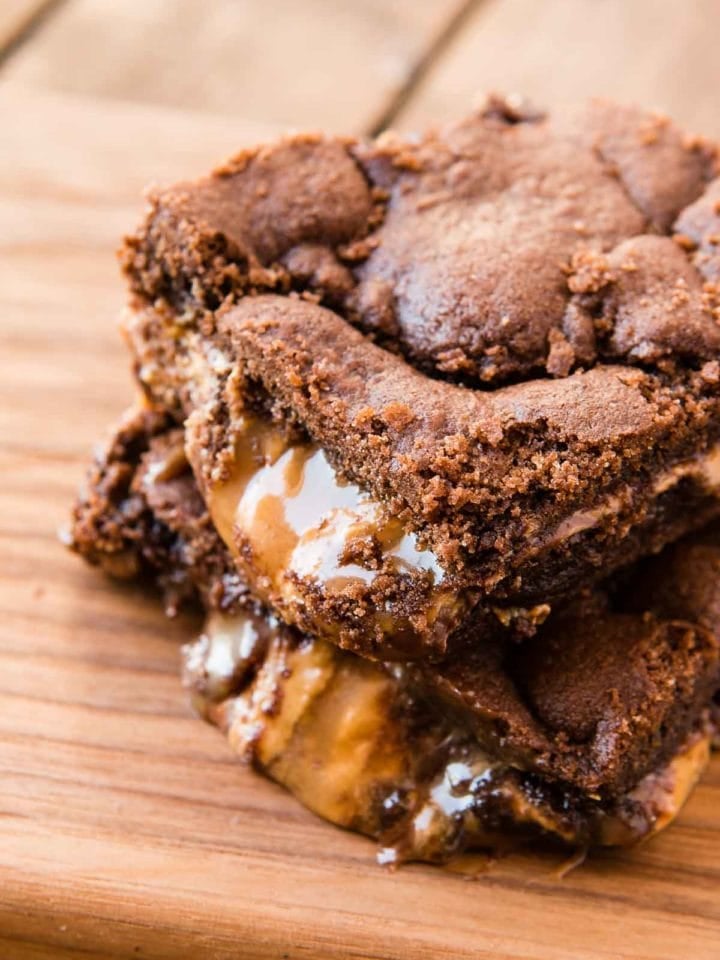Mom's Famous Caramel Brownies [+ Video] Oh Sweet Basil