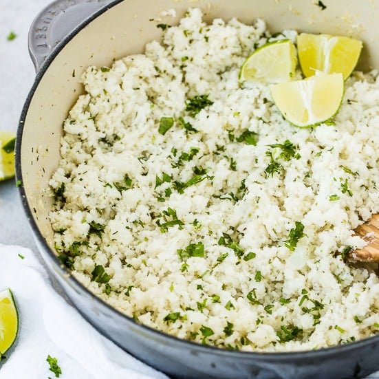 Easy Cilantro Lime Cauliflower Rice