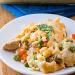 Looking for a quick and easy dinner idea? This Cheesy Chicken and Rice Casserole recipe is another version of our VIRAL post, Cheesy Ground Beef and Rice Casserole.