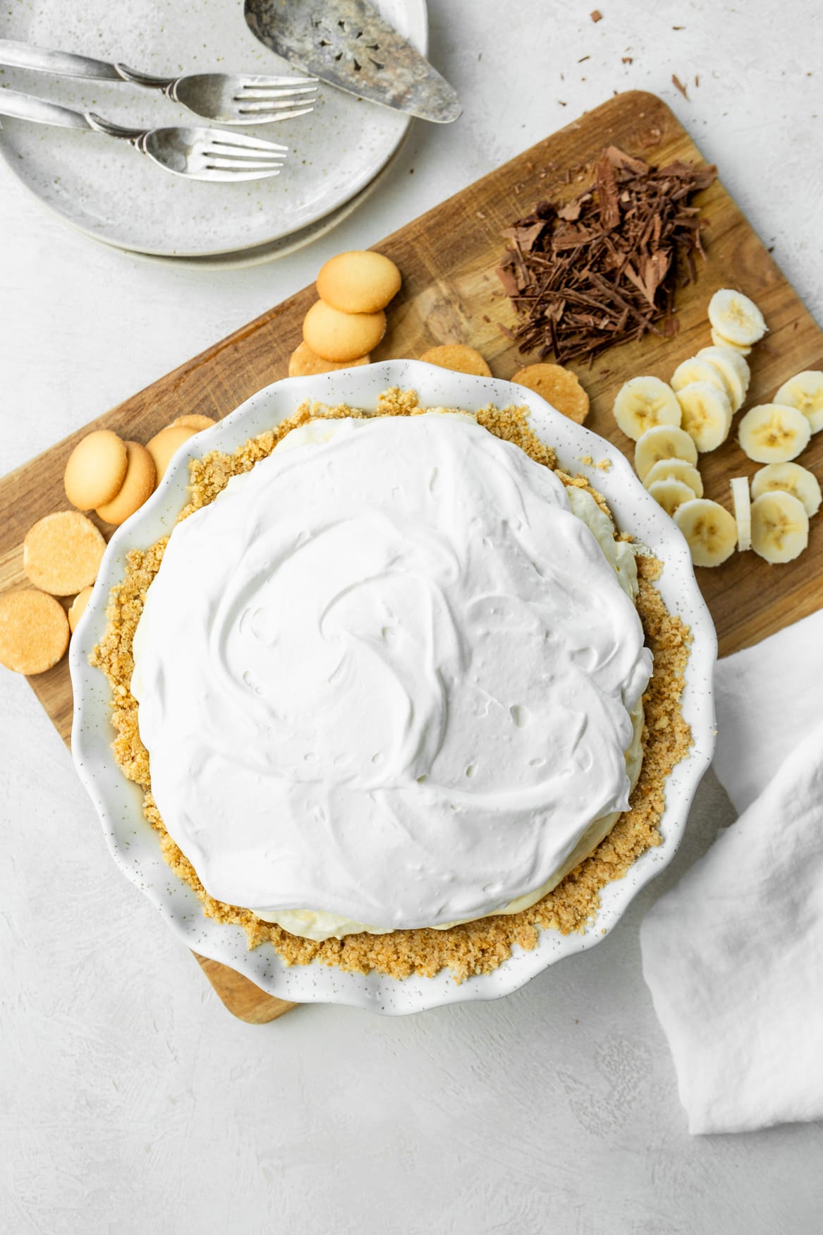 No Bake Banana Cream pie with nilla wafer crust Tastee Delight