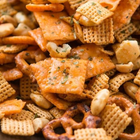 Ranch Slow Cooker Chex Mix Made Easy Oh Sweet Basil