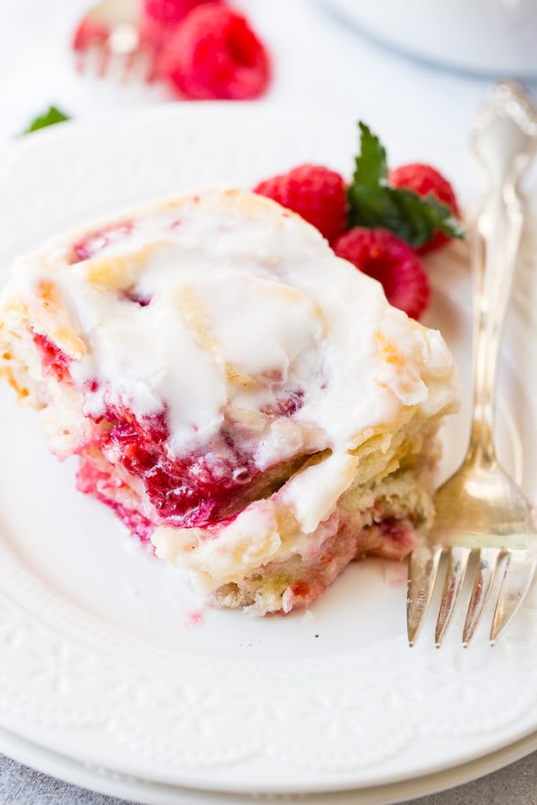 Easy Raspberry Sweet Rolls Recipe - Oh Sweet Basil