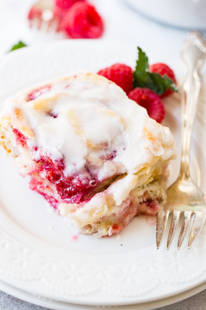 Easy Raspberry Sweet Rolls Recipe - Oh Sweet Basil
