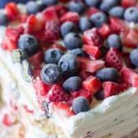 The best 4th of July dessert! Icebox cake is an easy summer treat your friends and family will love. With a few ingredients you can make this recipe in under 20 minutes.