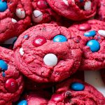 Red White and Blue Red Velvet Cookies Recipe | Oh Sweet Basil