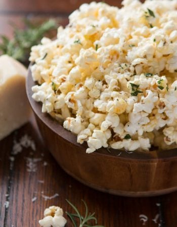 Everyone goes nuts for our Marshmallow Popcorn so it was high time to find the best savory popcorn recipe and this rosemary parmesan popcorn is it! ohsweetbasil.com