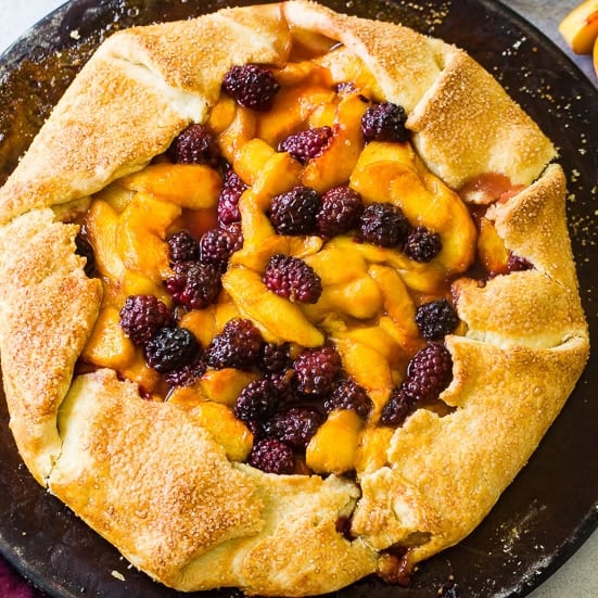 Peach-Blackberry Galette