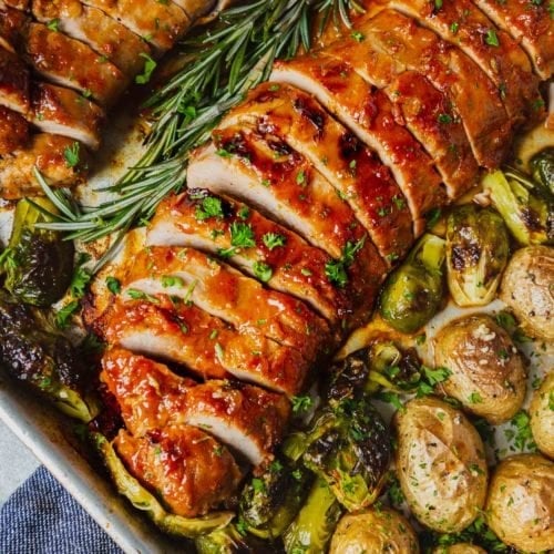 Rosemary Orange Glazed Roasted Pork Loin Oh Sweet Basil