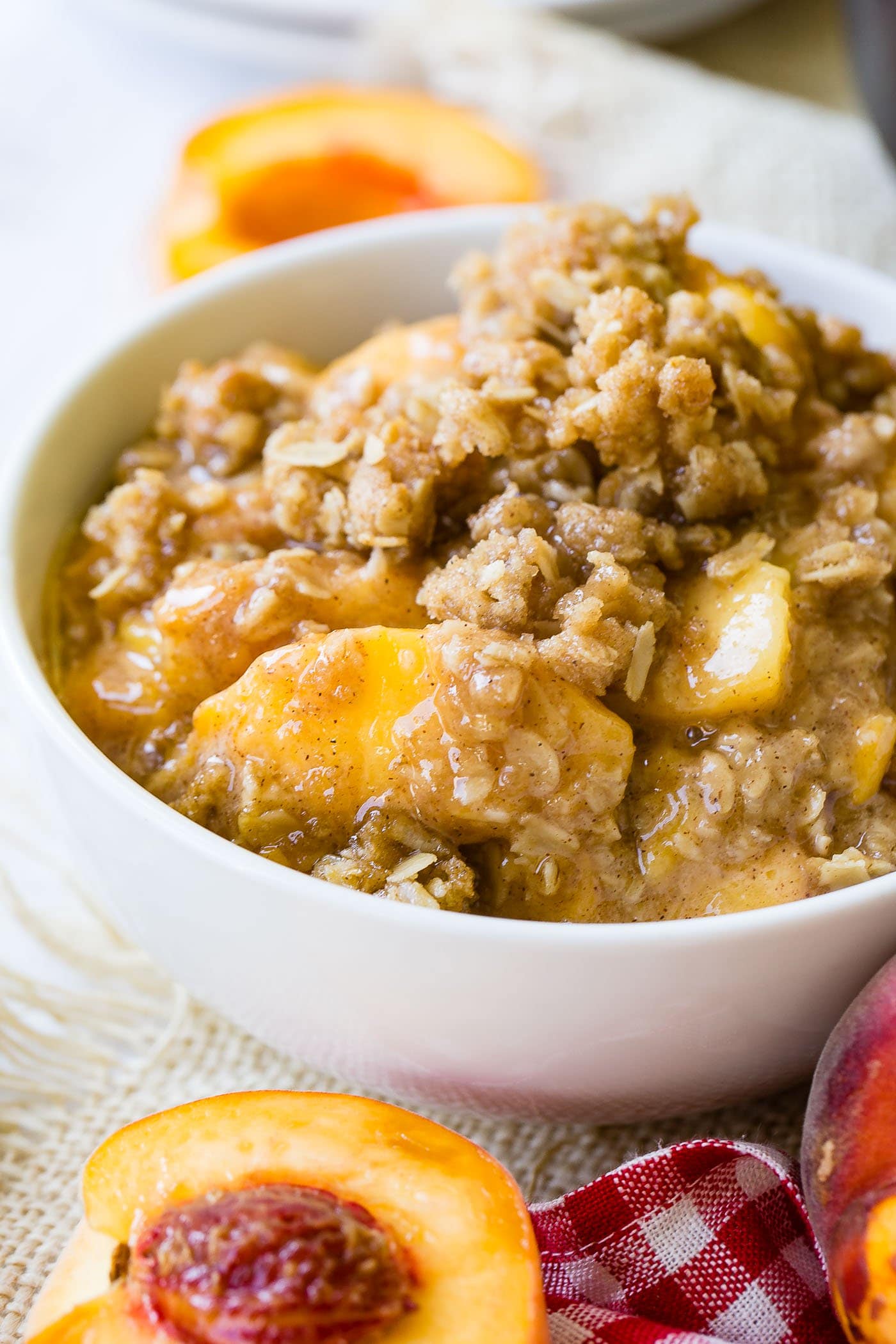 Fresh Peach Crisp Recipe (So Easy!) Oh Sweet Basil