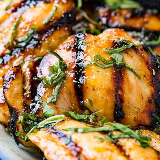 Grilled Honey Lemon Basil Chicken