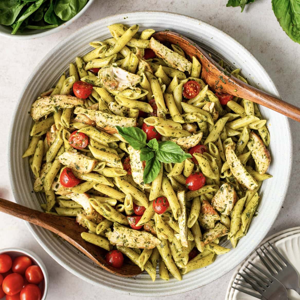 Lemon Basil Chicken Pasta