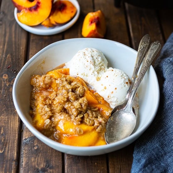 Smoked Peach Crisp