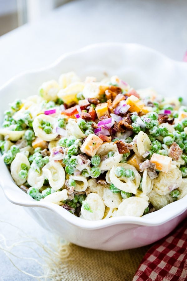 Easy Southern English Pea Pasta Salad [+ Video] Oh Sweet Basil