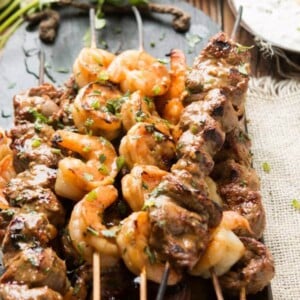 Spicy surf and turf kabobs ohsweetbasil.com