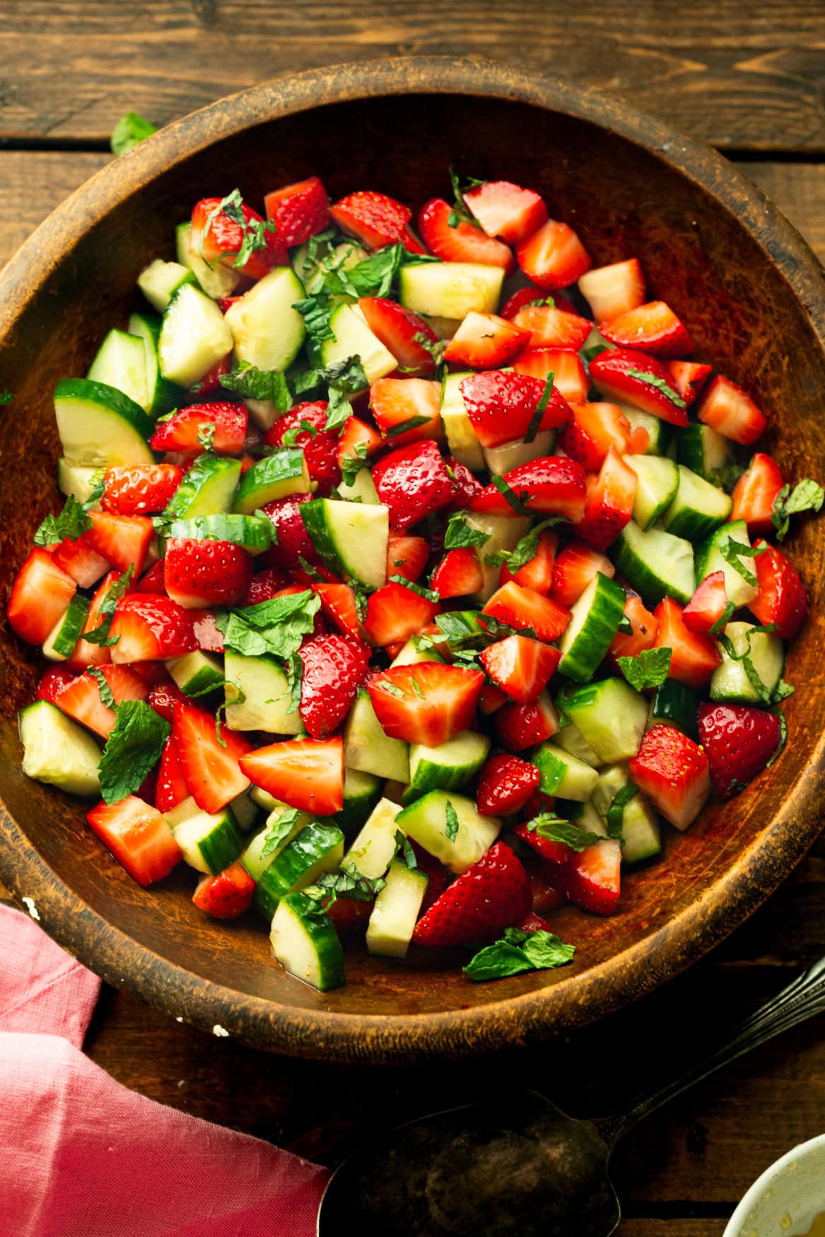 Strawberry Cucumber Salad with Honey Balsamic Dressing