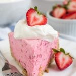 Cool down this summer with a slice of this sweet, simple, and refreshing Strawberry Icebox Pie! ohsweetbasil.com