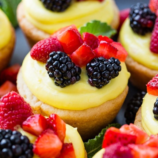 Sugar Cookie Lemon Fruit Cups