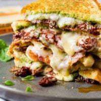 Sun Dried Tomato Bacon Pesto Grilled Cheese
