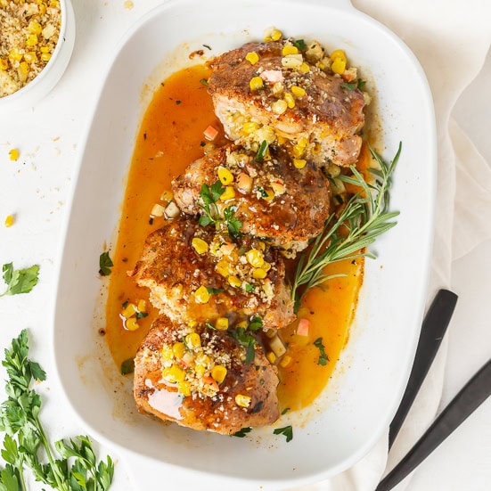 Juicy Stuffed Pork Chops