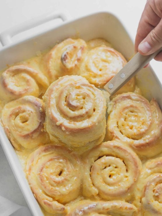 Easy Raspberry Sweet Rolls Recipe - Oh Sweet Basil