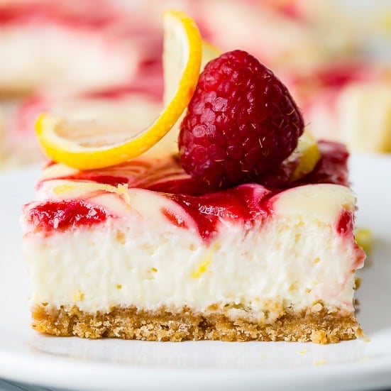 Raspberry Lemon Cheesecake Bars