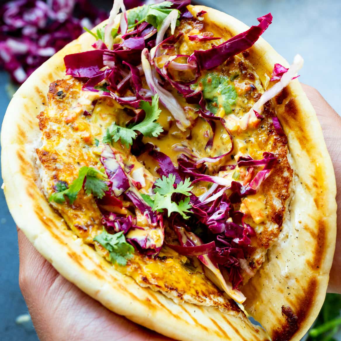 Coconut Curry Chicken Burger