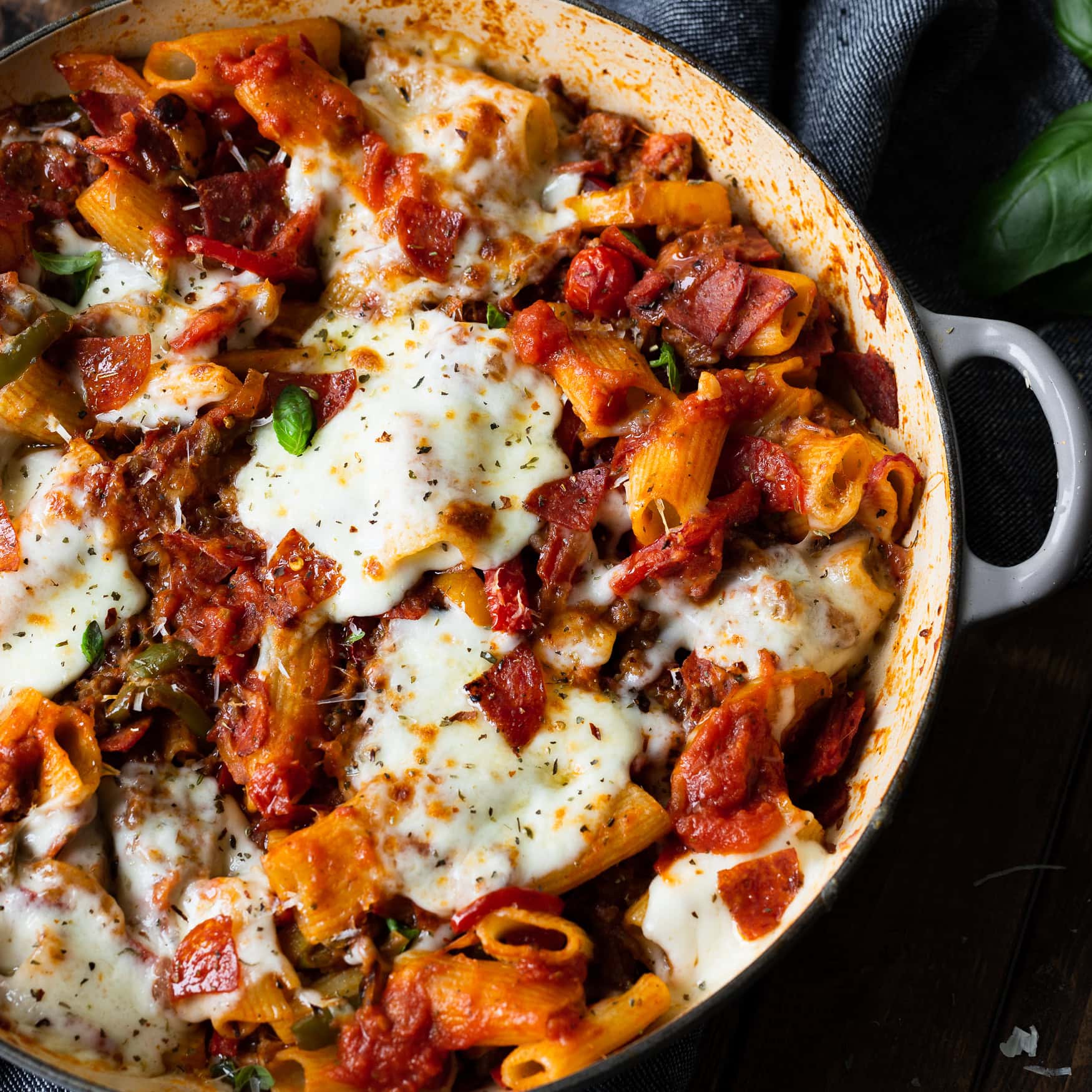Ultimate Italian Sausage and Peppers Rigatoni