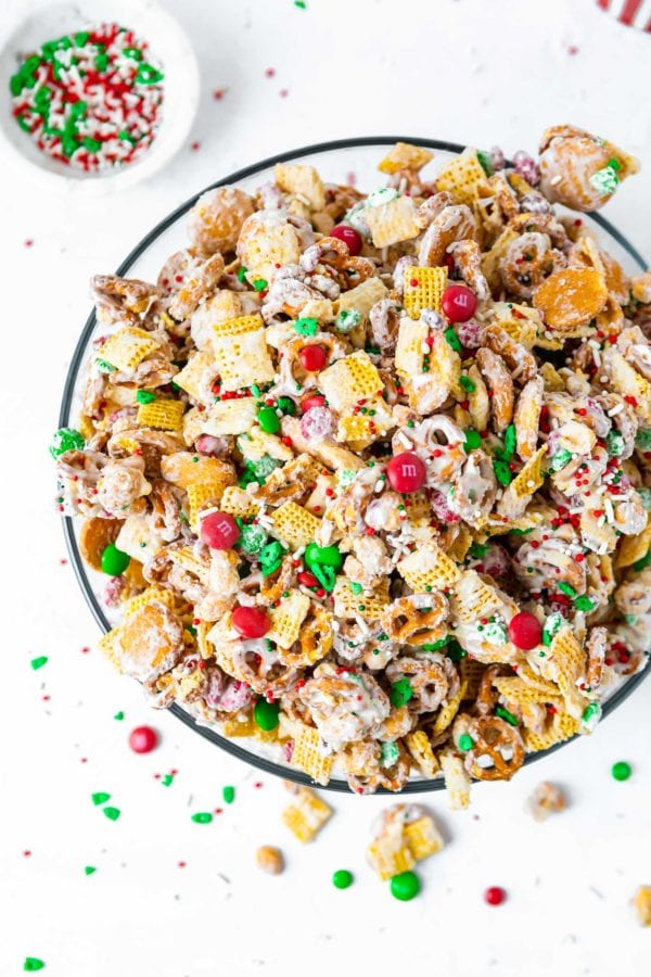 Christmas White Chocolate Trash Chex Mix Oh Sweet Basil