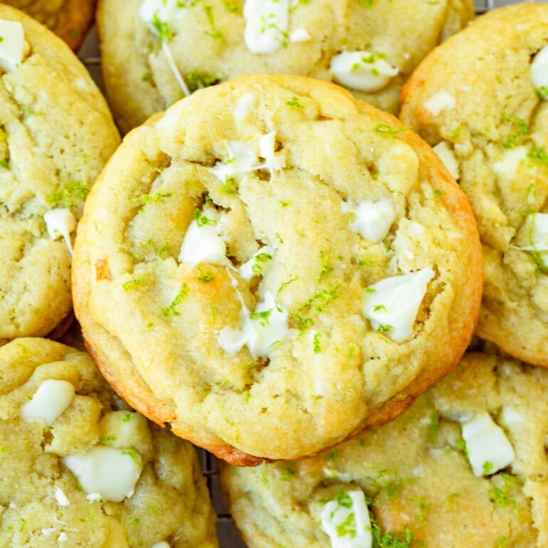 White Chocolate Key Lime Cookies - Oh Sweet Basil
