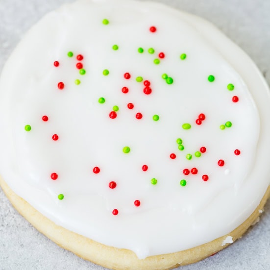 White Chocolate Sugar Cookies with Peppermint Royal Icing